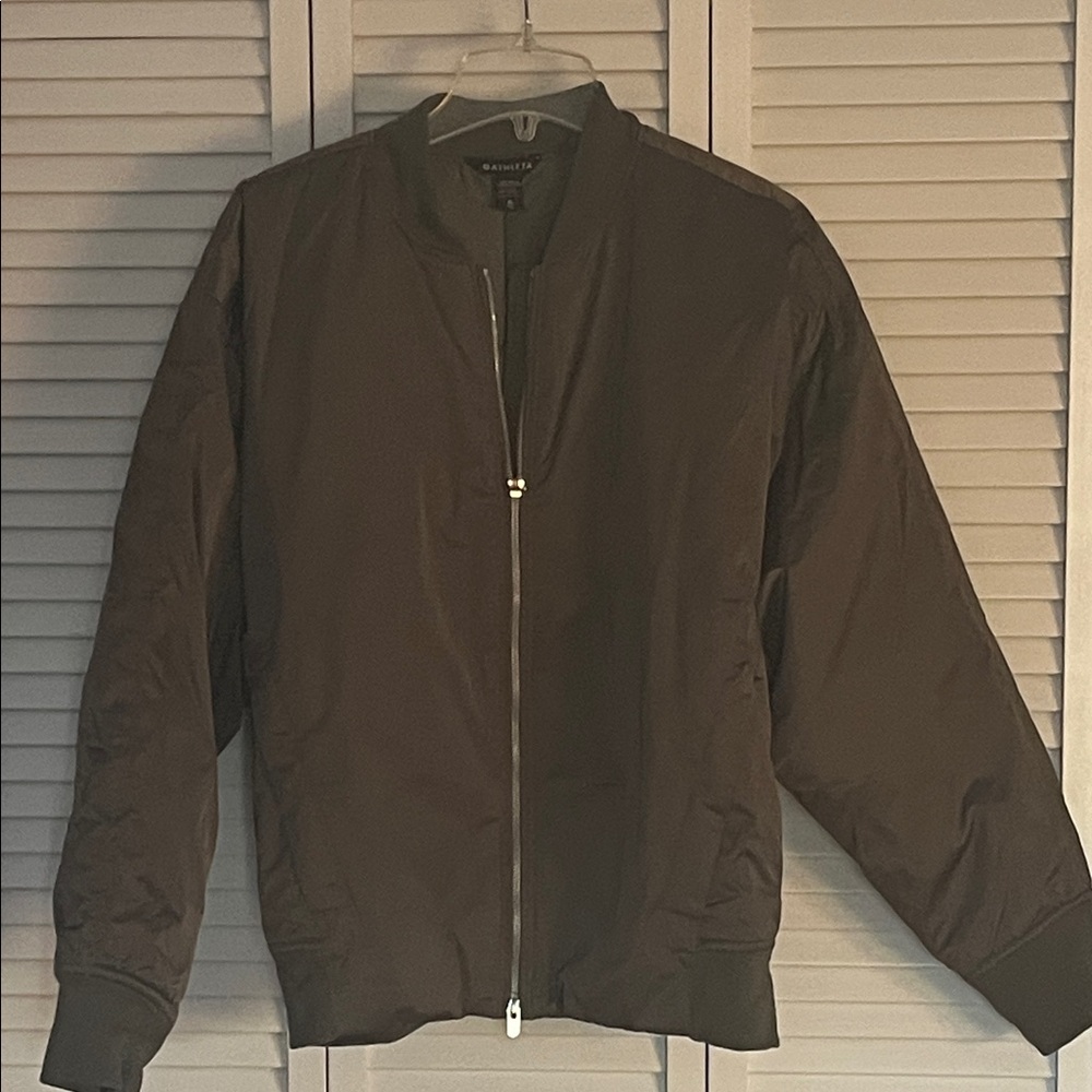 Athleta Bomber Jacket satin green new size XL